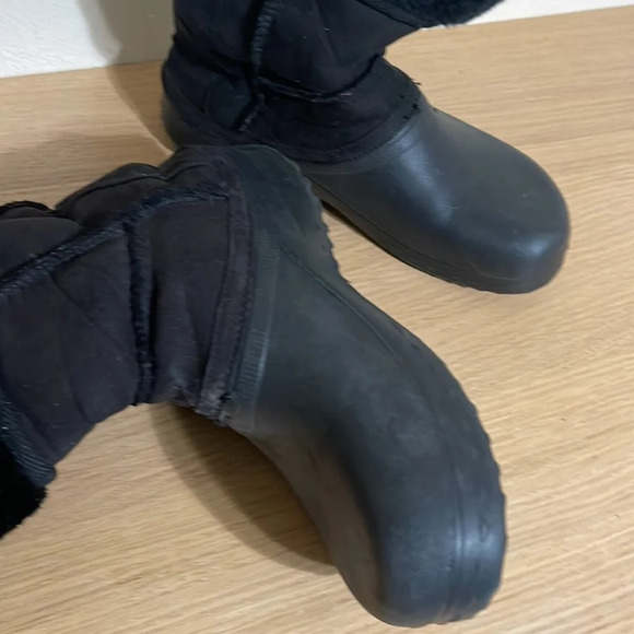 Black Faux Fur Winter Bloots size size 9 - Picture 11 of 16